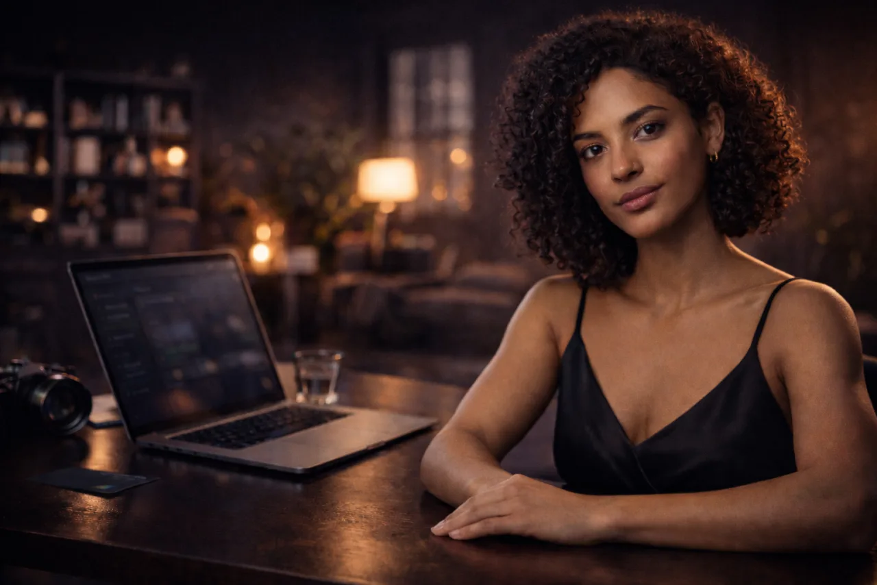 Creator workspace visual reinforcing secure, trusted unlock checkout.